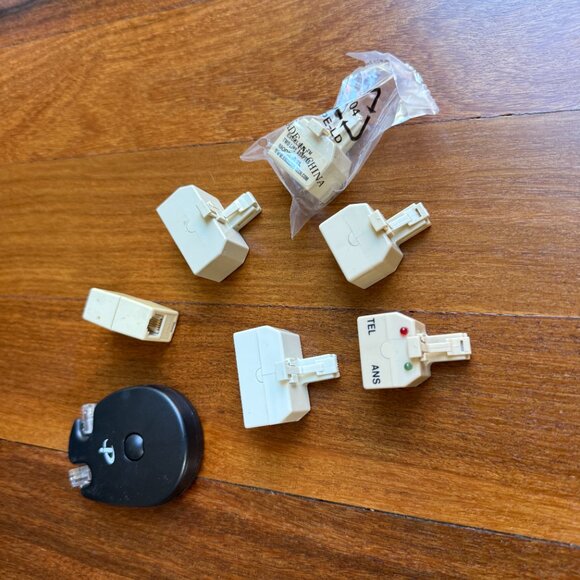 Seven (7) Landline Phone Jacks & Accessories - Picture 4 of 4